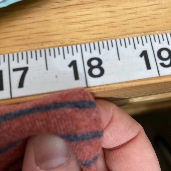 Willow-Root Womens 3/4 Bell Sleeve Soft Striped Blouse Size Medium Pink Gray - Picture 7 of 7